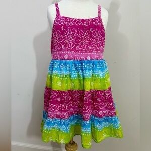 Rare Edition. Sz 4T dress rows of colored ruffles. Summer sun dress